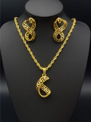 18k gold plated jewelry 3pc set