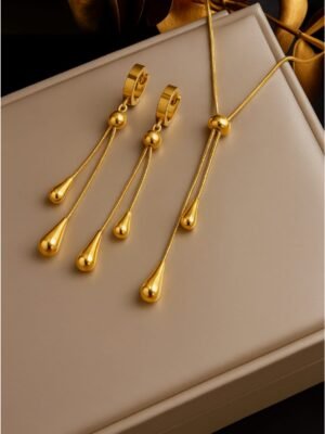 18k gold plated jewelry 3pc set